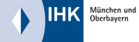 Abbildung Logo dunkelblaue Raute mit weißer IHK Beschriftung